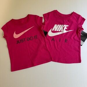 Nike Girls Pink Short Sleeve Tee Set of 2 Size 2T NEW Activewear
